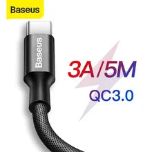 Baseus – câble USB Type C pour recharge rapide 3.0, cordon de chargeur pour téléphone Samsung Note 8 S8 S9 Plus Xiaomi Mi 8 9