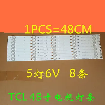 

8PCS/SET FOR TCL 50M4881A LCD TV LED Backlight YHE-4C-LB4805-YHEX2 100%new Aluminum Substrate Material