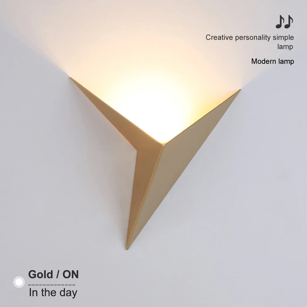 Modern minimalist triangle shape LED Wall Lamps Nordic style Indoor Wall Lamps Living Room Lights 3W AC85-265V Simple Lighting led wall lamp wall sconces light wall lamp