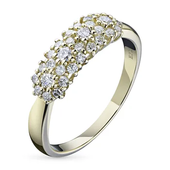 

Yellow gold ring with diamonds