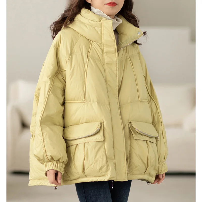 Coat Casual 86-90% Duck Down Hooded Down Jacket Jacket Women 2021 Winter Fashion To Keep Warm