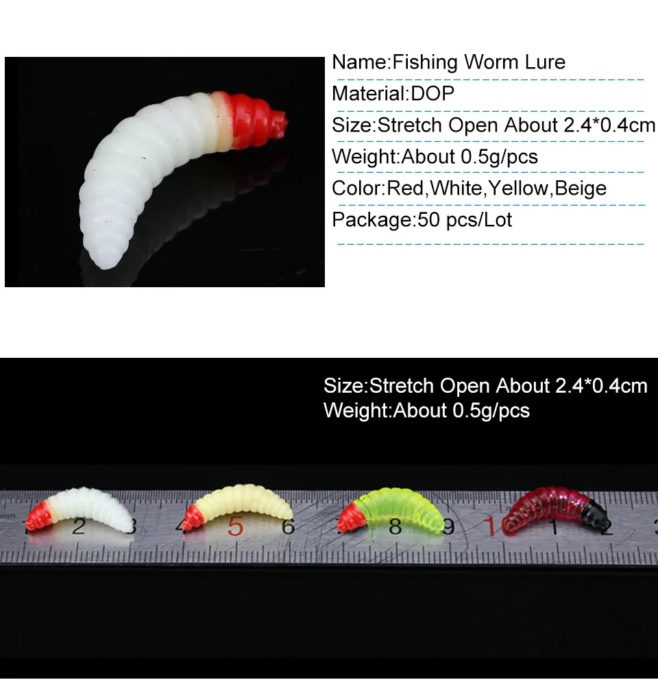 K8356-50PcsLot-PVC-Soft-Lures-Bread-Bug-Fishing-Lures-Simulation-Maggot-Grub-Soft-Baits-Worm-Fishing-Tackle-Multicolor_03