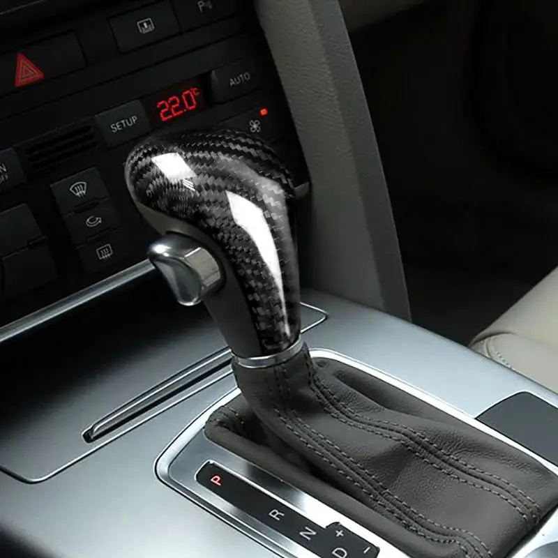 Скорость чехол для рычага переключения передач Стикеры Накладка для Audi A6 S6 C6 2005-2011 Q7 SQ7 4L 2006-2012 A4 S4 B8 2009-2012 Реальные углеродного волокна