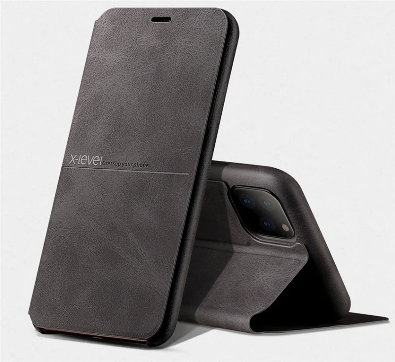Premium Leather Cases For iPhone 11 Pro XS Max XR X 8 6 6S 7 Plus Full Protective business Cover Case Stand Holder | Мобильные