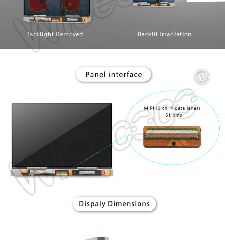 Wisecoco для Wanhao Дубликатор 8 D8 ЖК-экран+ стеклянная крышка D8 8,9 дюймов 2 к ЖК-дисплей s DLP/SLA 405nm УФ 3d Принтер Панель тип A