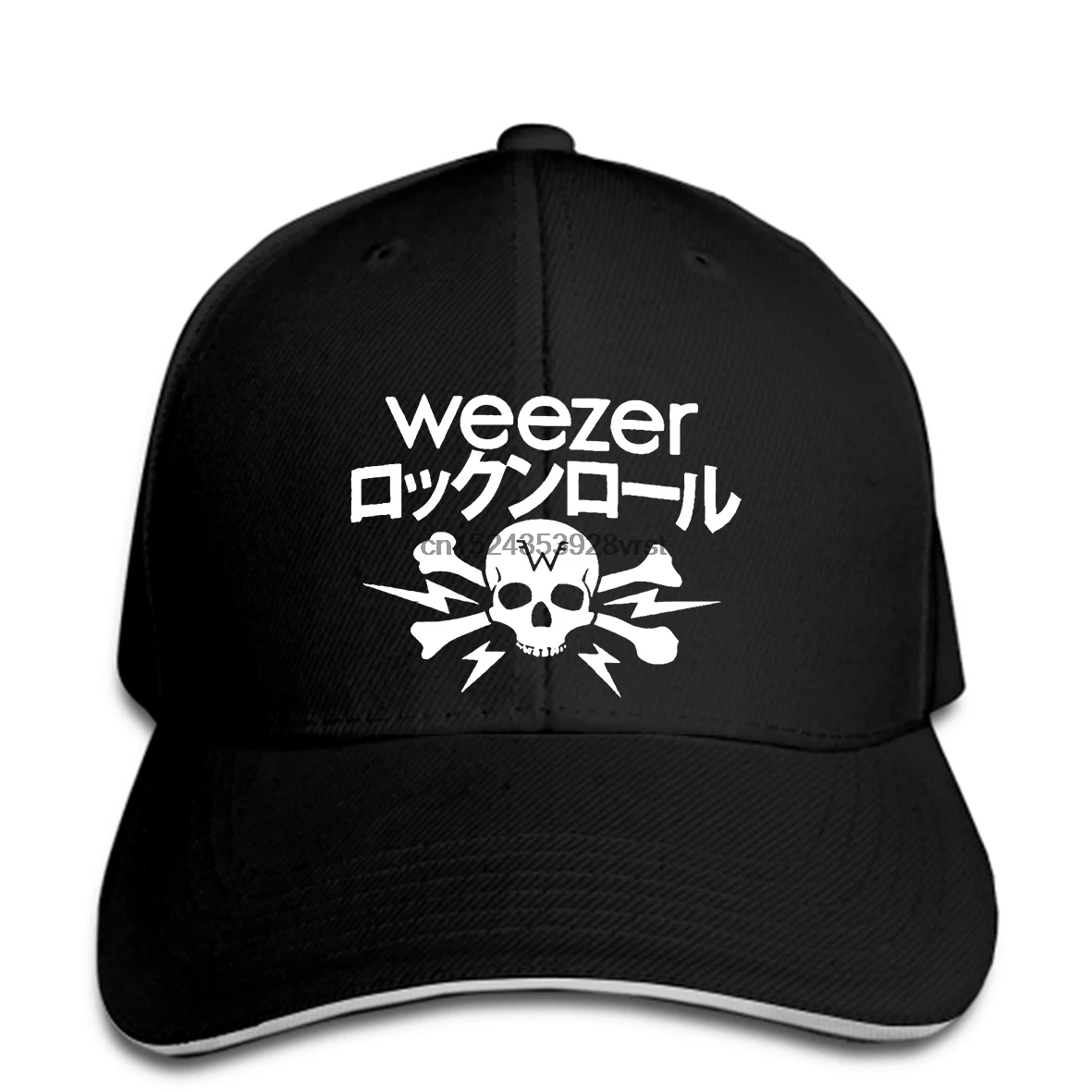 Бейсболка Weezer Kanji с изображением черепа и костей белая новинка мягкая бейсболка