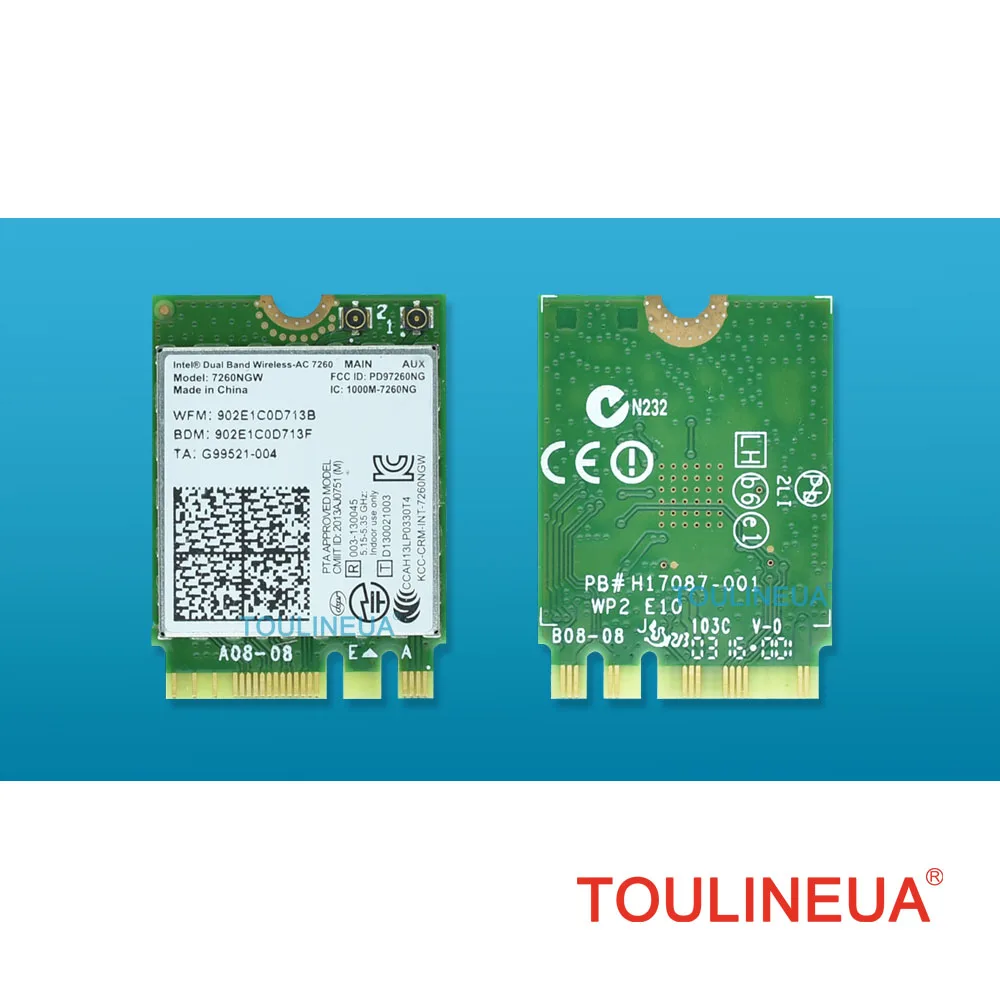 Сетевая карта intel 7260 7260NGW 7265NGW 8260NGW 8265NGW 7265AC 8260AC 8265AC Bluetooth 867 Мбит/с NGFF M2 сетевая