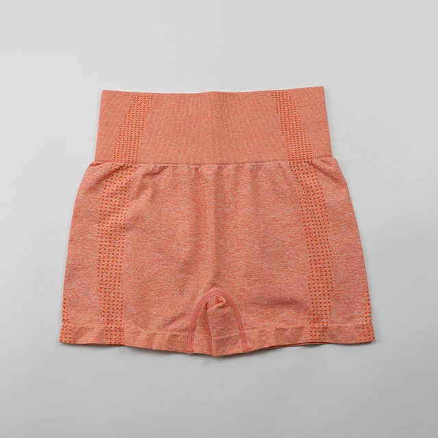 High Waist Workout Shorts Vital Seamless Fitness Yoga Short Scrunch Butt Yoga Shorts Sport Women Gym Leggings orange