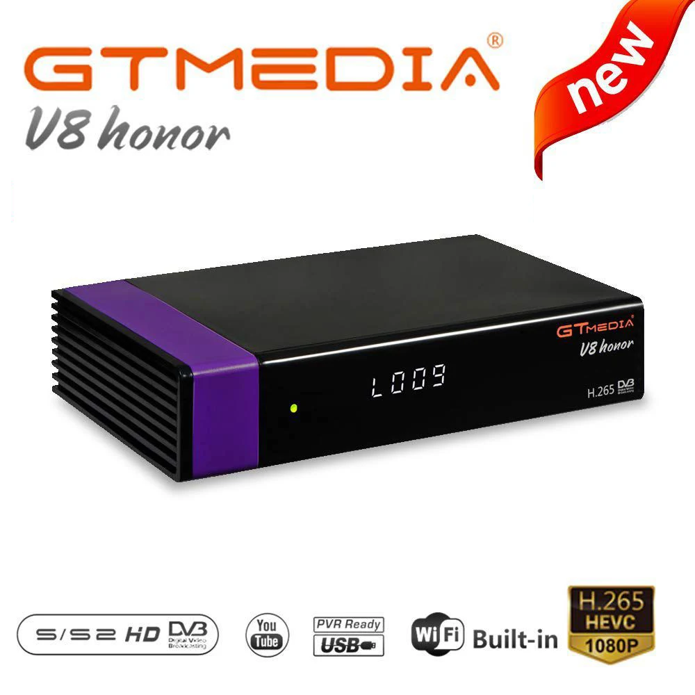 GTMedia V8 HONOR 1080P HD DVB S2 спутниковый ресивер WIFI такой же как nova V9 SUPER set top box|Спутниковое