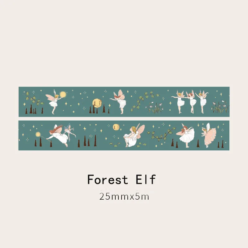 WOKO 25mm/30mm Dream Fairy Tale Diary Washi Tape Cute Shepherd Girl/Alice/Magic Rabbit/Forest Elf Masking Tape DIY Scrapbooking - Цвет: 2288d lvye jingling
