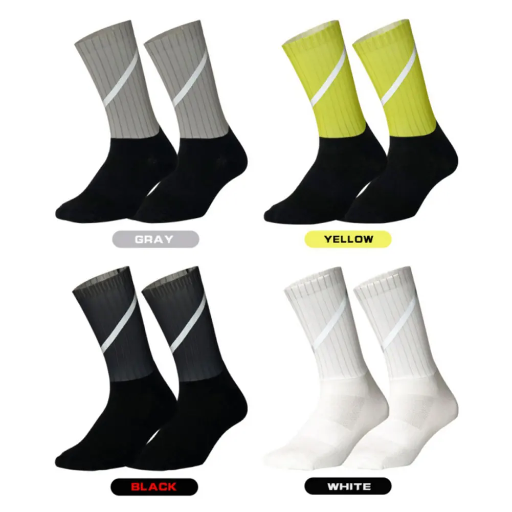 

Reflective Cycling Socks Anti Slip Seamless Cycling Socks Bicycle Breathable Funtion Fabric Socks Outdoor Reflective Running