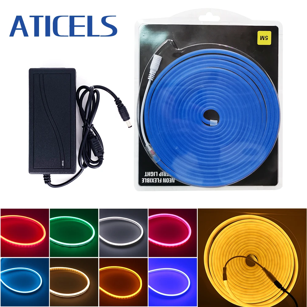 

DC12V Neon Light 6mm Width LED Strip SMD 2835 120LEDs/M Flexible Rope Tube Waterproof For DIY Christmas Holiday Decoration Light