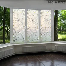 Продукт, индивидуальная Выгравированная стеклянная оконная пленка, виниловая, без клея, статическая декоративная пленка 300 см, цветок тюльпана, 3D электростатические наклейки