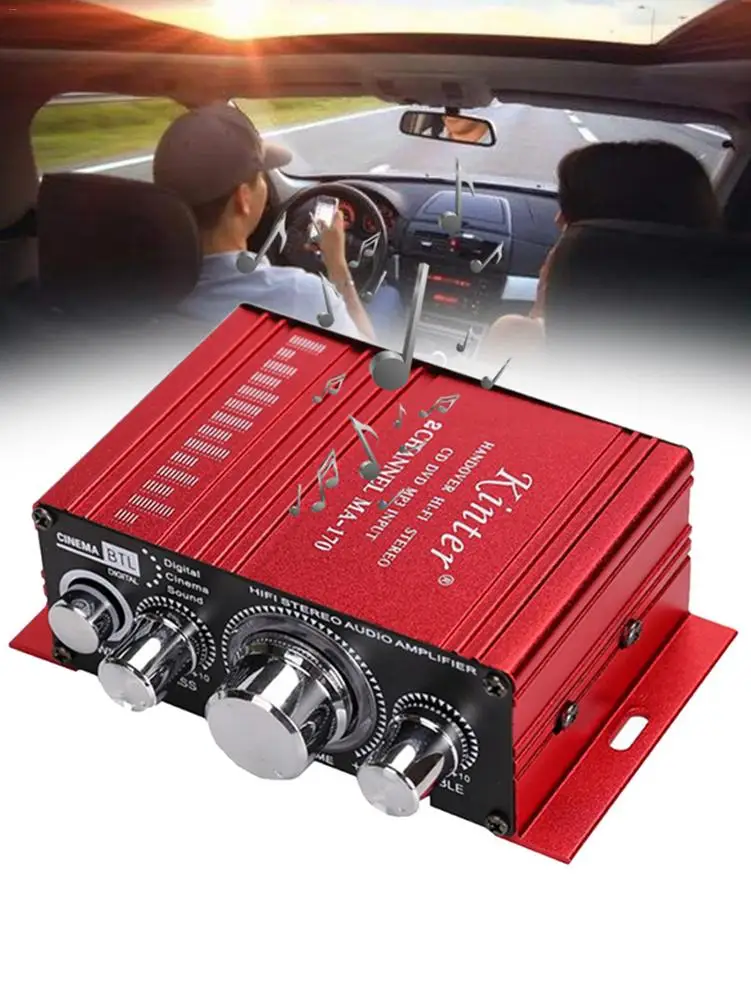 Sound Amplifier DC 12V Small Audio Power Amplifier For Kinter MA170 Subwoofer Car Audio Sambufer