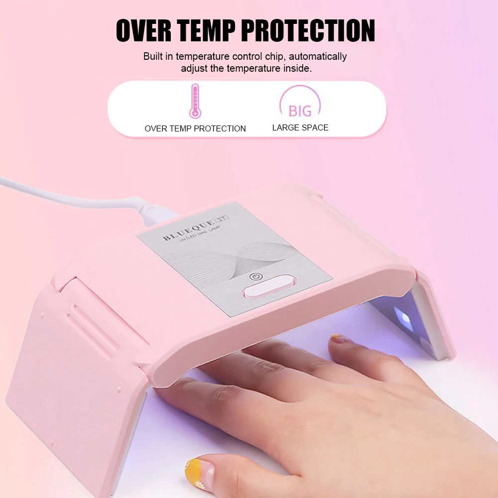 24W UV L-E-D Lamp Nail Dryer for Manicure Salon Professional Women UV Lamp Nails Curing Lamp Smart Polish Light Nail Art Tools
