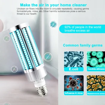 

led sterilization lamp household mite removal ultraviolet lamp 60W single / 60W single + remote control LED UV Lamp new