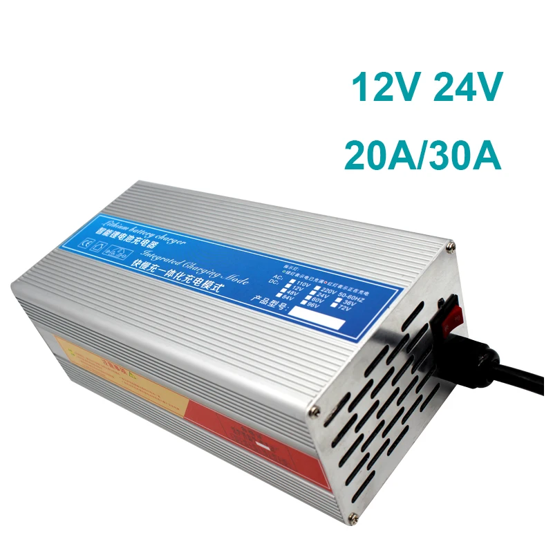 

12v 40A 24V 30A 20A Adjustable Charger 14.6V 20A 10A 15A 12.6V 16.8V 29.2V 29.4V 25.2V For Lithium Ion Lifepo4 LTO Battery