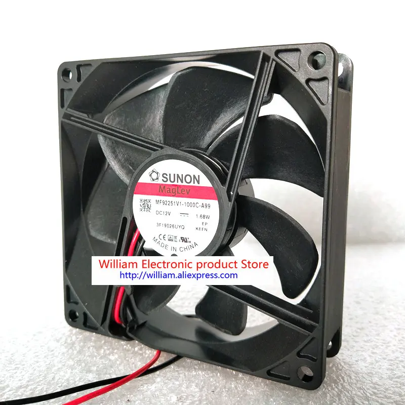 MF92251V1-1000C-A99 защитного стекла 92x92x25 мм DC12V 1,68 W 9 см вентилятор охлаждения