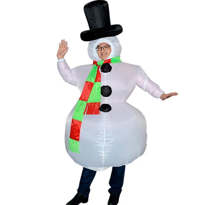 Christmas Inflatable Snowman Costume Suit for Adults Halloween Cosplay Party TC21