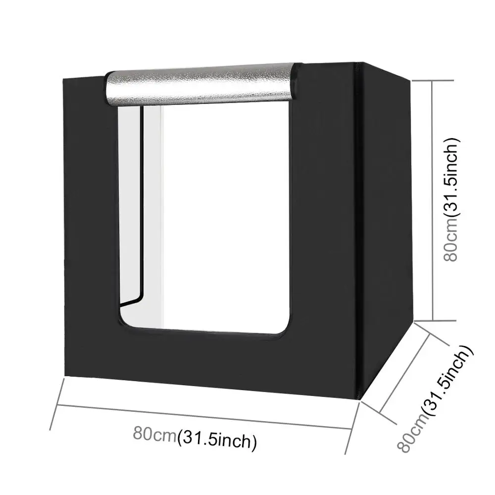 PULUZ Lightbox 80 60 40 30cm Photo Ring LED Light Studio Kits 6 12 Color  Backgrounds Tabletop Photography Soft Shooting Tent Box - AliExpress