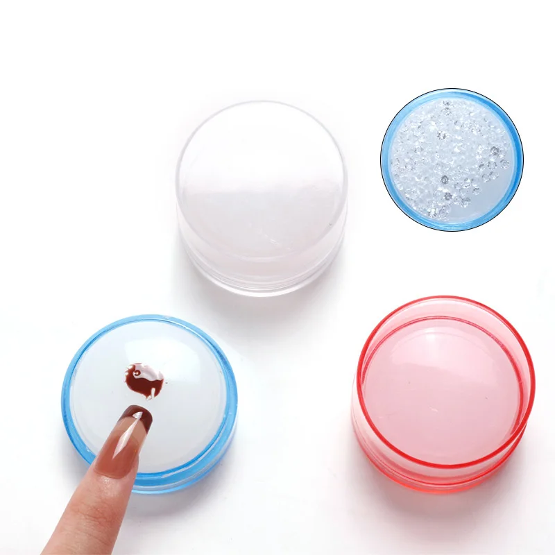 Stamp For French Nails Soft Silicone Nail With Cap Clear Molds Tips Stencils Plates Painting Manicure Tools | Красота и здоровье