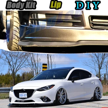 

Car Bumper Lip Front Spoiler Skirt Deflector For Mazda 3 Mazda3 M3 Axela BK BL BM BP Tune Car Modified Body Kit VIP Hella Flush