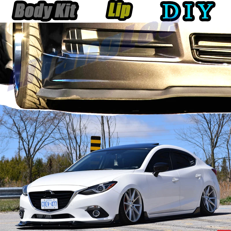 Автомобильный бампер передний спойлер дефлектор для Mazda 3 Mazda3 M3 Axela BK BL BM BP Tune