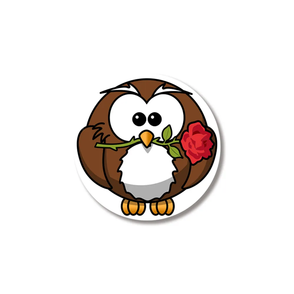Lychee 3D Glass Owl Magnet Round Shape Refrigerator Magnets Travel Souvenirs Home Kitchen Decoration - Цвет: 7