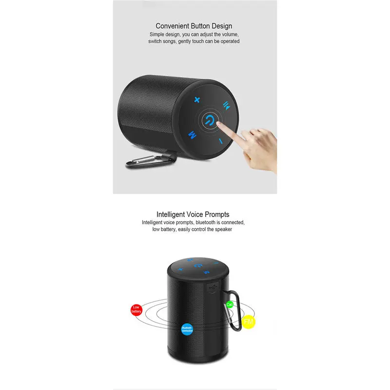 T2 Мини беспроводной Bluetooth динамик на открытом воздухе велосипедный портативный водонепроницаемый динамик s душ стерео бас громкий динамик Mp3 Play