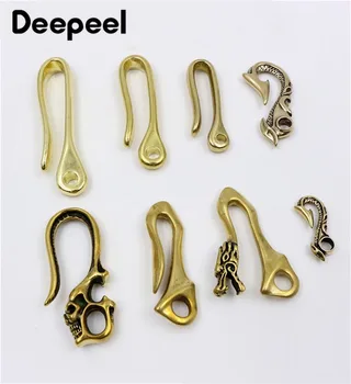 

2pcs Deepeel Solid Brass Belt U Hook Buckle for Wallet Key Chain Fob Clip Leather Craft Cloth Bag Hanger Shackle Fish Hook