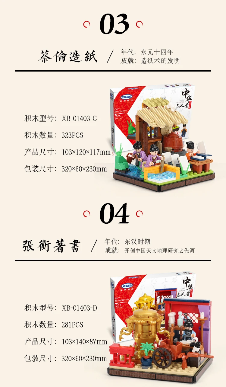 Xingbao 01403, Китайский зал известности, строительные блоки, китайские памятники, Маленькая комната, кирпичи, игрушки для детей, рождественские подарки