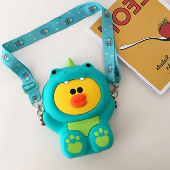 

Fashion Women Soft Silicone Bag Cute Cartoon Messenger Bag High Quality Retro Shoulder Bag Simple Crossbody Cell Phone Bag Tote