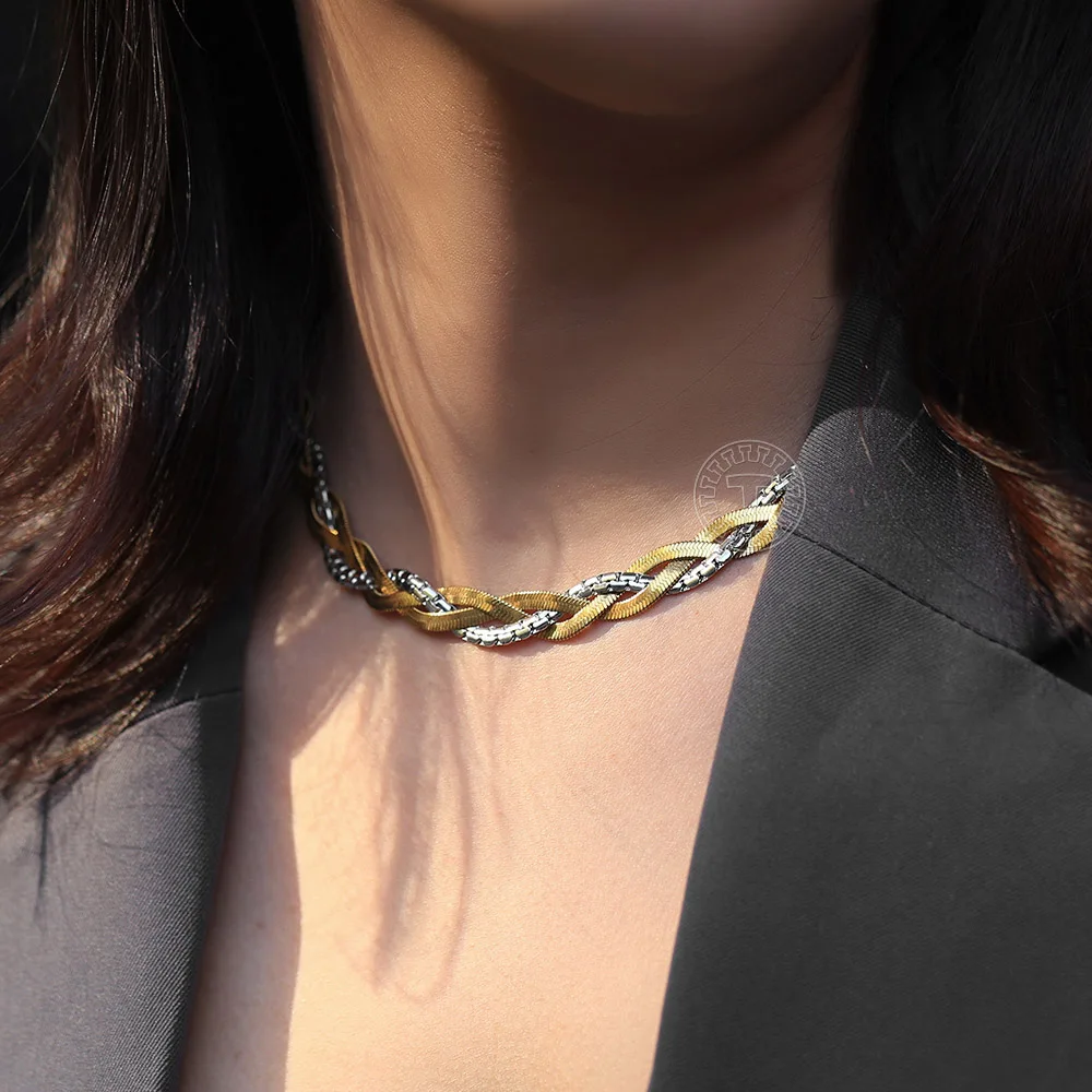 New Twisted Braided Snake Necklace For 