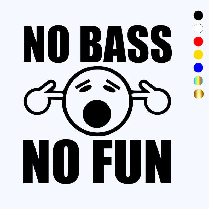 CK3001#15*16см наклейки на авто NO BASS FUN водонепроницаемые машину наклейка для