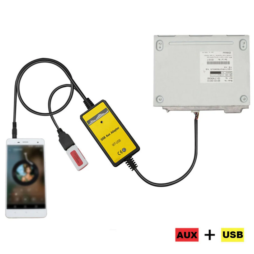 Автомобильный mp3 плеер радио интерфейс Aux USB вход Адаптер для Toyota Camry 6+ 6pin абсолютно и высококачественный