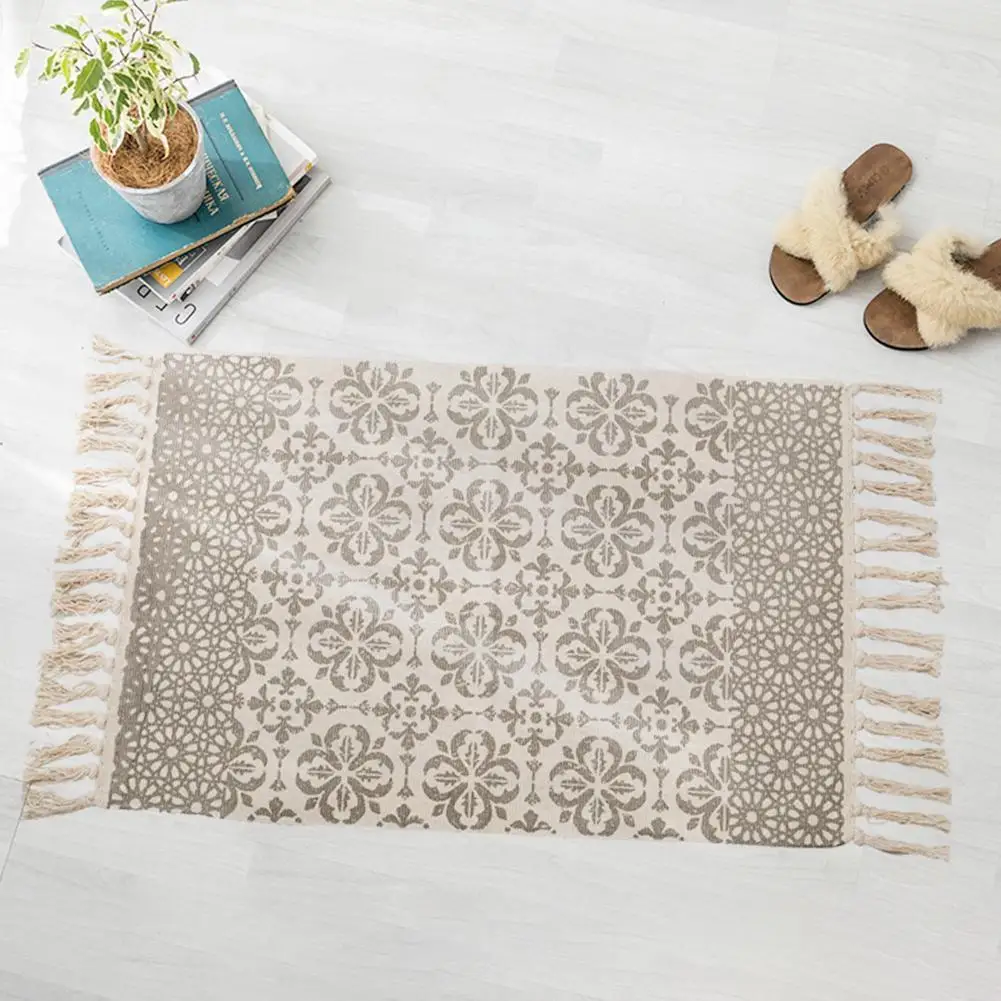 Современный богемный стиль небольшой ковер хлопок моющийся Реверсивный декоративный коврик высокого качества домашний текстиль