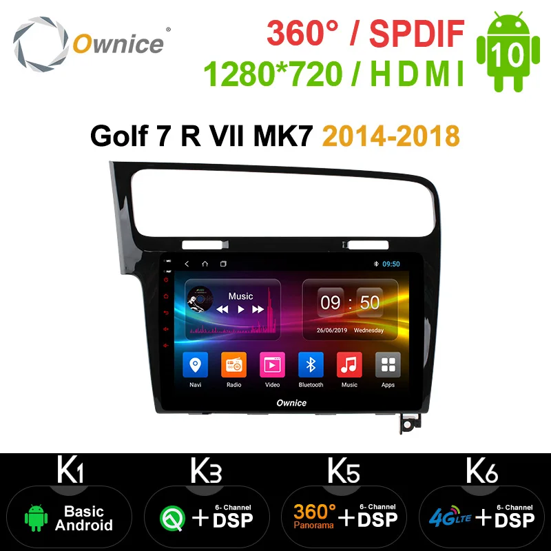 Ownice 8 ядерный 10 1 &quotAndroid 0 автомобильный DVD GPS Navi k3 k5 k6 для Volkswagen Golf 7 R VII MK7 2014 2018 Радио