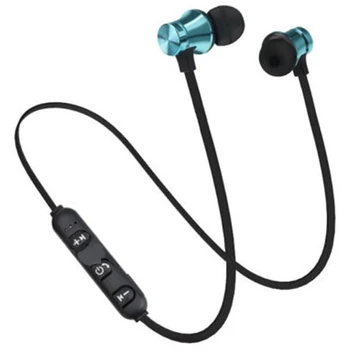 

netic Music Bluetooth Earphone Xt11 Sport Running Wireless Bluetooth Headset With Mic For Iphone 8 X 7 Xiaomi——Blue