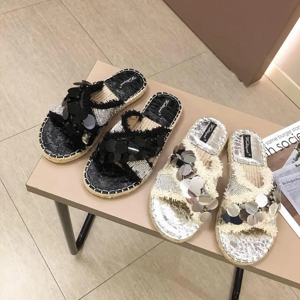 

Socofy Shoes Women Low Women's Slippers 2019 Luxury Slides Soft New Designer Flat Basic PU Rubber Fashion Bling Low Shoes Woman