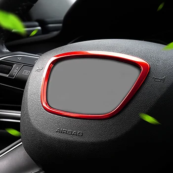 

Car Styling Steering Wheel Center Emblem Logo Trim Frame For Audi A3 A4L A6L A8 Q3 Q5 Q7 Badge Decor Ring Cover Auto Accessories