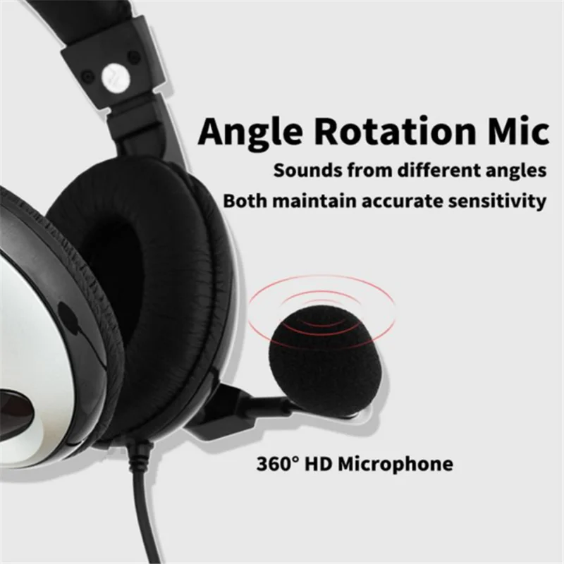 Gaming Headset Common Gamer Headphones Surround Sound Stereo Wired Earphones USB Microphone for PC Gamer Computer Mobile Phone