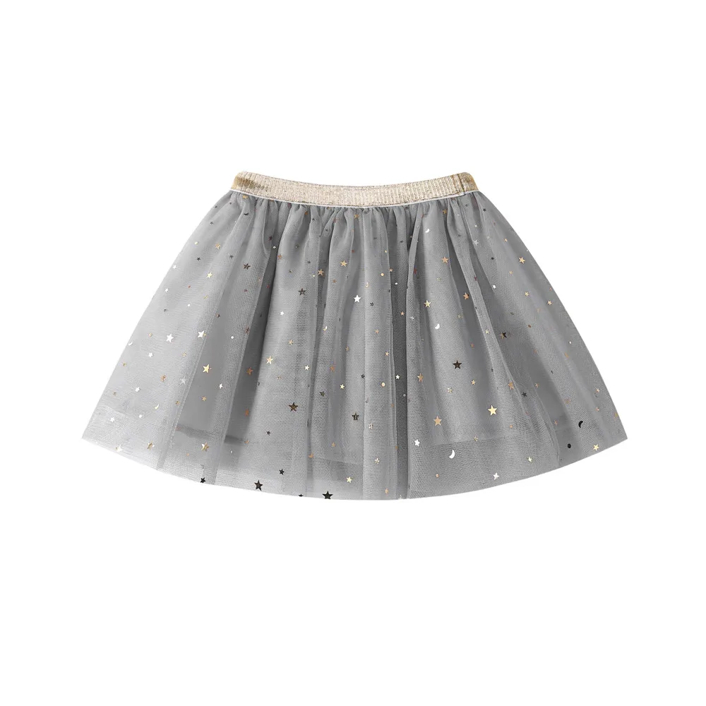 Kids Baby Star Glitter Dance For Layers Toddler 3 Girl 3-7T Skirt Skirt Tutu Children Sequin Tulle Chiffon Pettiskirt 1D13