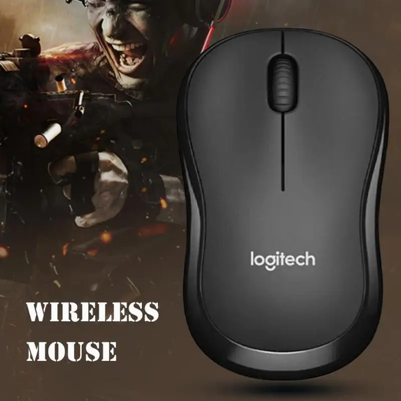 Logitech M185/186 2,4 ГГц Беспроводной USB нано-приемник Мышь 3 кнопки 1000 Точек на дюйм Офис игровые оптические мыши для ноутбука, настольного компьютера