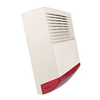 

Smoke Speaker Wired Strobe Home Alarm Siren Compact Security Sound Light Flash