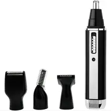 4 в 1 многофункциональная электрическая волос бритья Электрический в носу и ушах, черный, серебристый цвет 45 минут бритва триммер для бороды