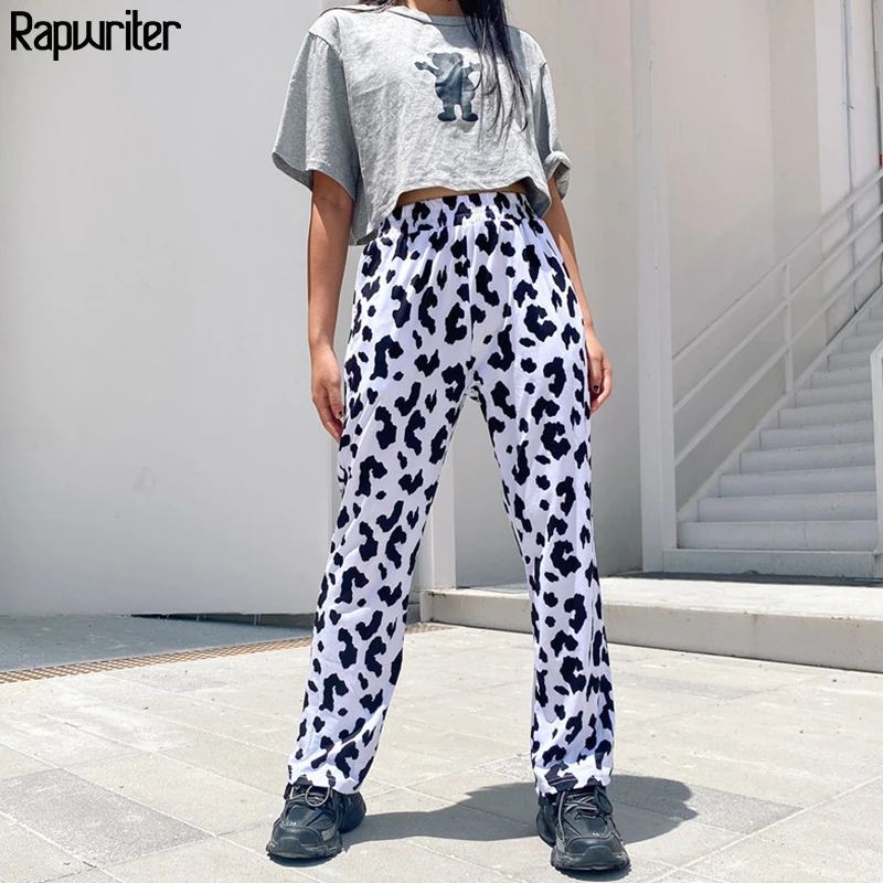 Rapwriter Fashion Dragon Print Elastic High Waist Sweatpants Women 2020 Summer harajuku Loose Trousers Straight Pants Femme Rapwriter Fashion Dragon Print Elastic High Waist Sweatpants Women 2020 Summer harajuku Loose Trousers Straight Pants Femme