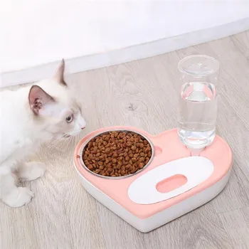 

Pet Feeding Bowl Water Dispenser and Food Feeder with Removable Base for Cats and Small Dogs