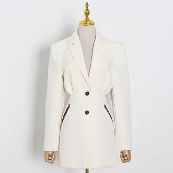 

HIGH STREET Newest 2020 Runway Designer Blazer Women's tailored collar Long sleeve Slim Fitting Blazer Jacket