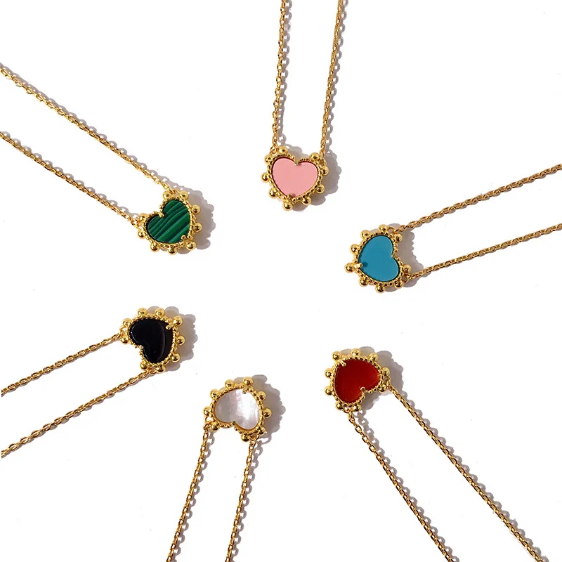 

Copper alloy necklace girl jewelry fashion romantic style love heart shape clavicle chain to send gifts for lovers 2019 new hot