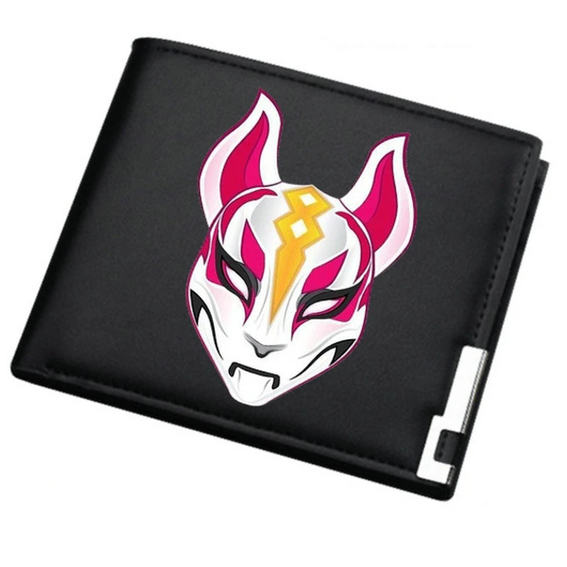 Drift con mascarilla de zorro para hombre y mujer, funda de corta piel de juego Popular, bolsa para cambio de billetes, tarjeteros|Carteras| -